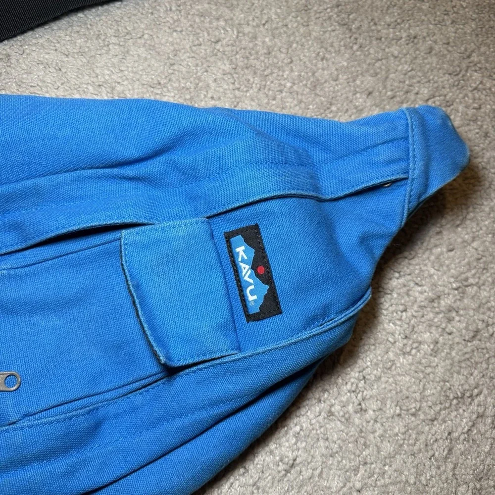 KAVU Rope Sling Backpack Crossbody Bag Blue Outdoor Canvas Hiking - Picture 10 of 10